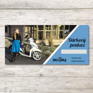Dárkový poukaz na půjčení skútru v Brně. Skútr si můžete půjčit na 24 hodin.
